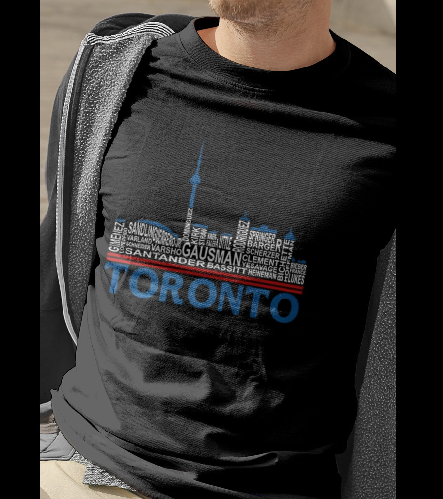 World Series 2025 Toronto Blue Jays Player Toronto Skyline T-Shirt