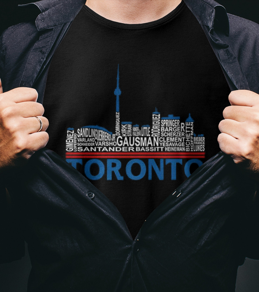 World Series 2025 Toronto Blue Jays Player Toronto Skyline T-Shirt