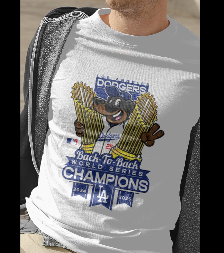 Los Angeles Dodgers Back-to-Back World Series Champions 2024-2025 T-Shirt