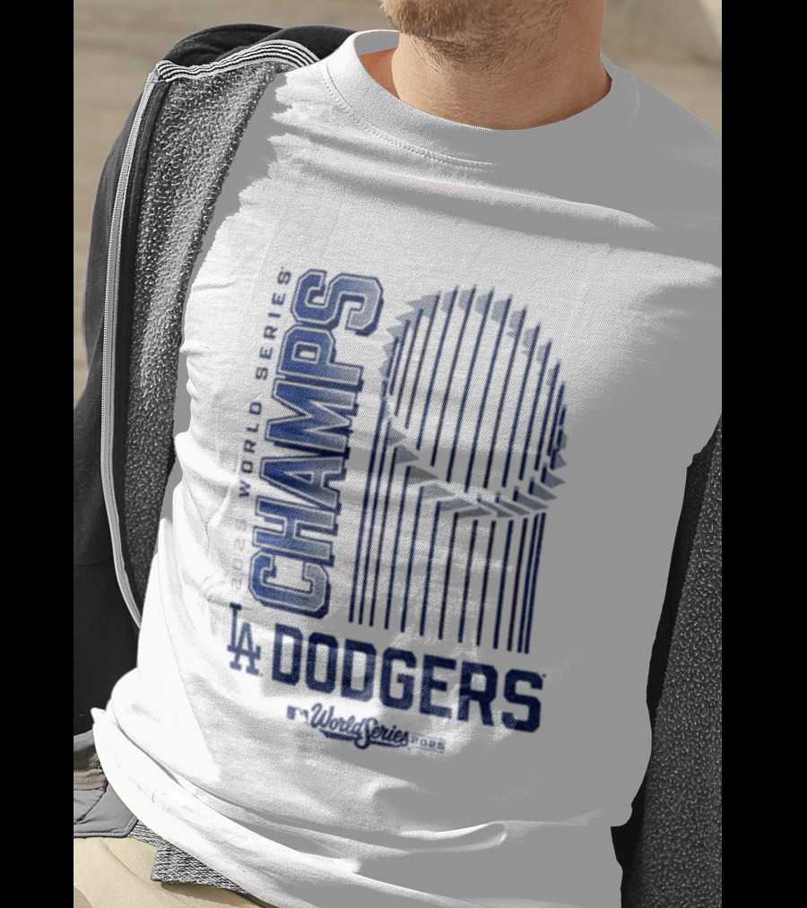 Los Angeles Dodgers 2025 World Series Champs Trophy Logo T-Shirt