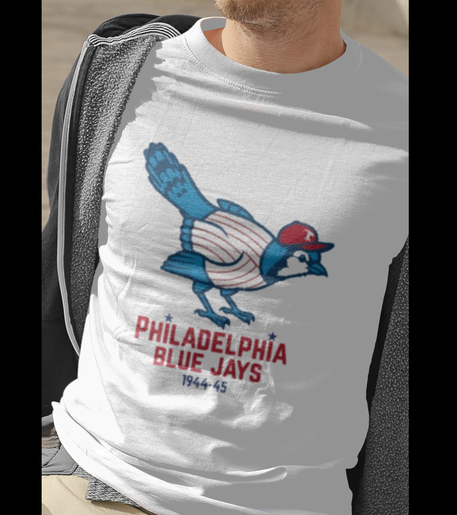 Philadelphia Blue Jays 1944-1945 Mascot Collaboration Phillies Blue Jays T-Shirt