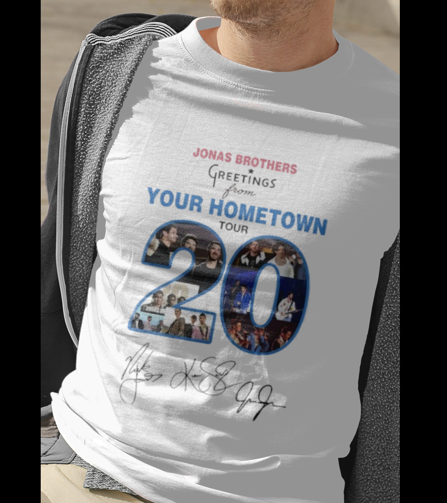 Jonas Brothers Greetings From Your Hometown Tour 2025 20 Signature T-Shirt