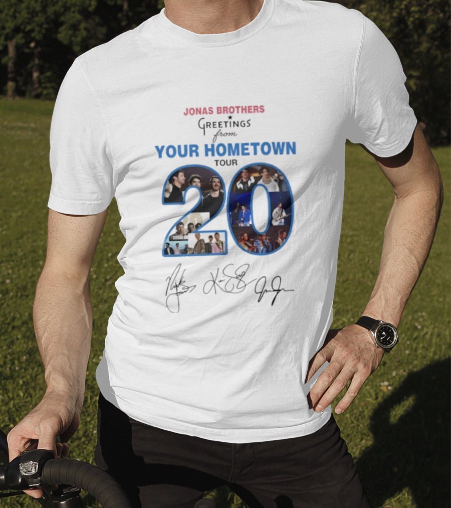 Jonas Brothers Greetings From Your Hometown Tour 2025 20 Signature T-Shirt