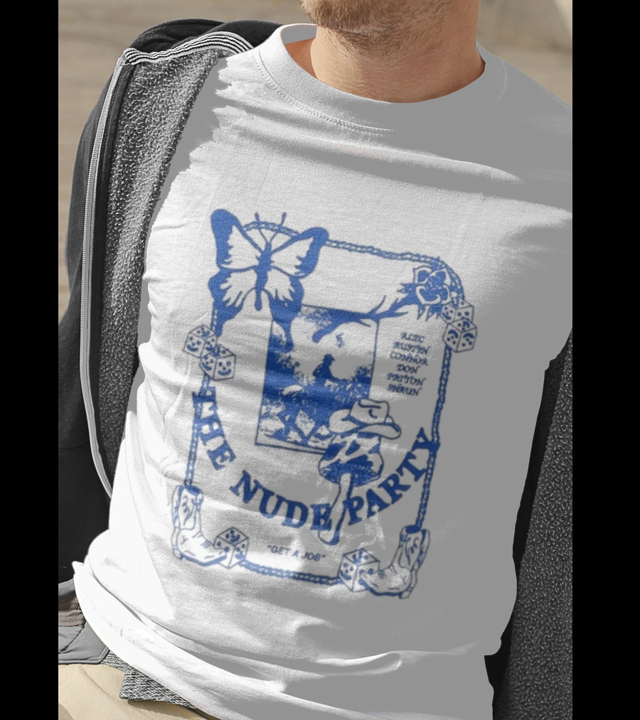 The Nude Party Get A Job Butterfly Mushrooms T-Shirt
