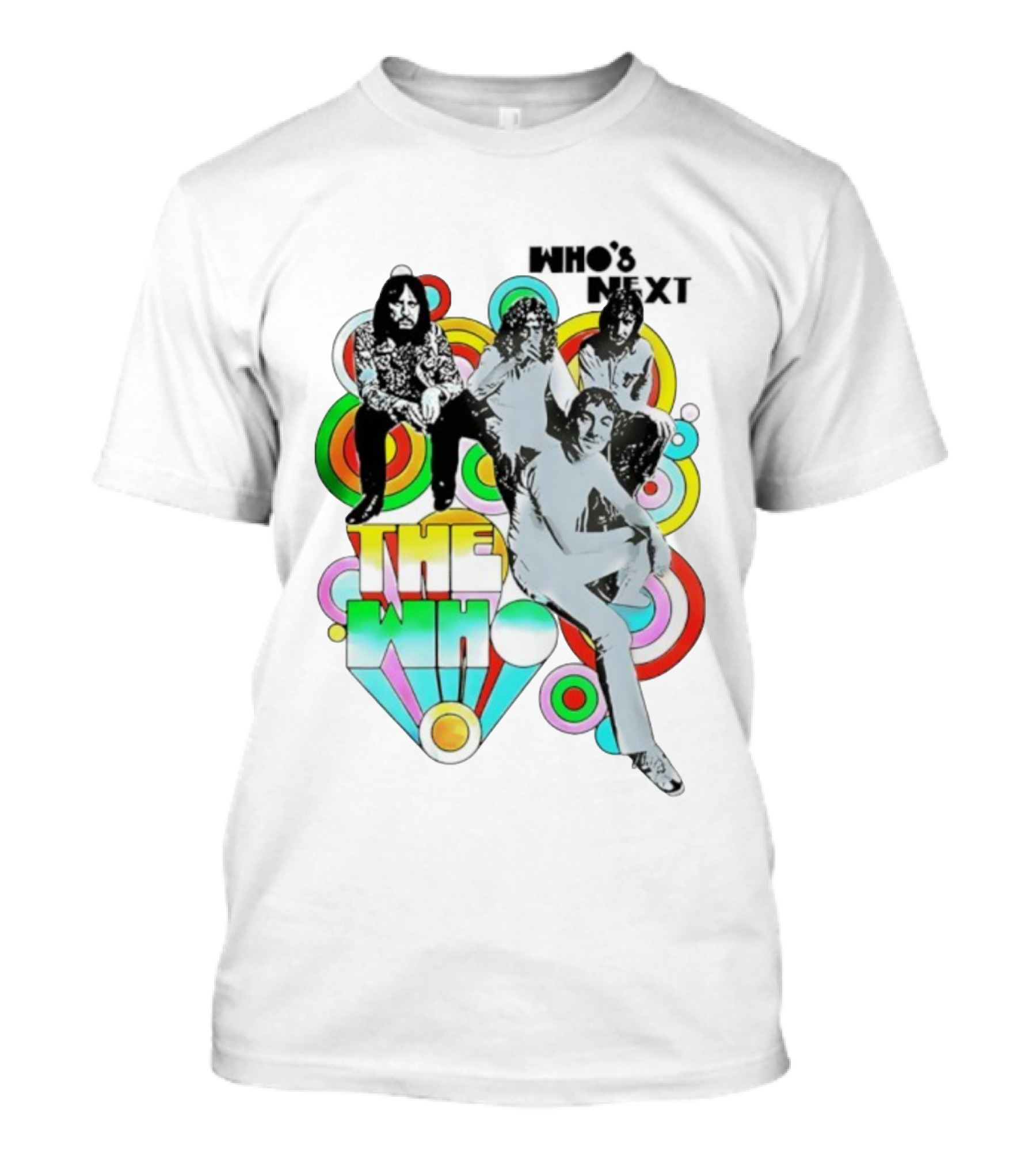 The Who Who's Next Band Members Psychedelic Circles T-Shirt