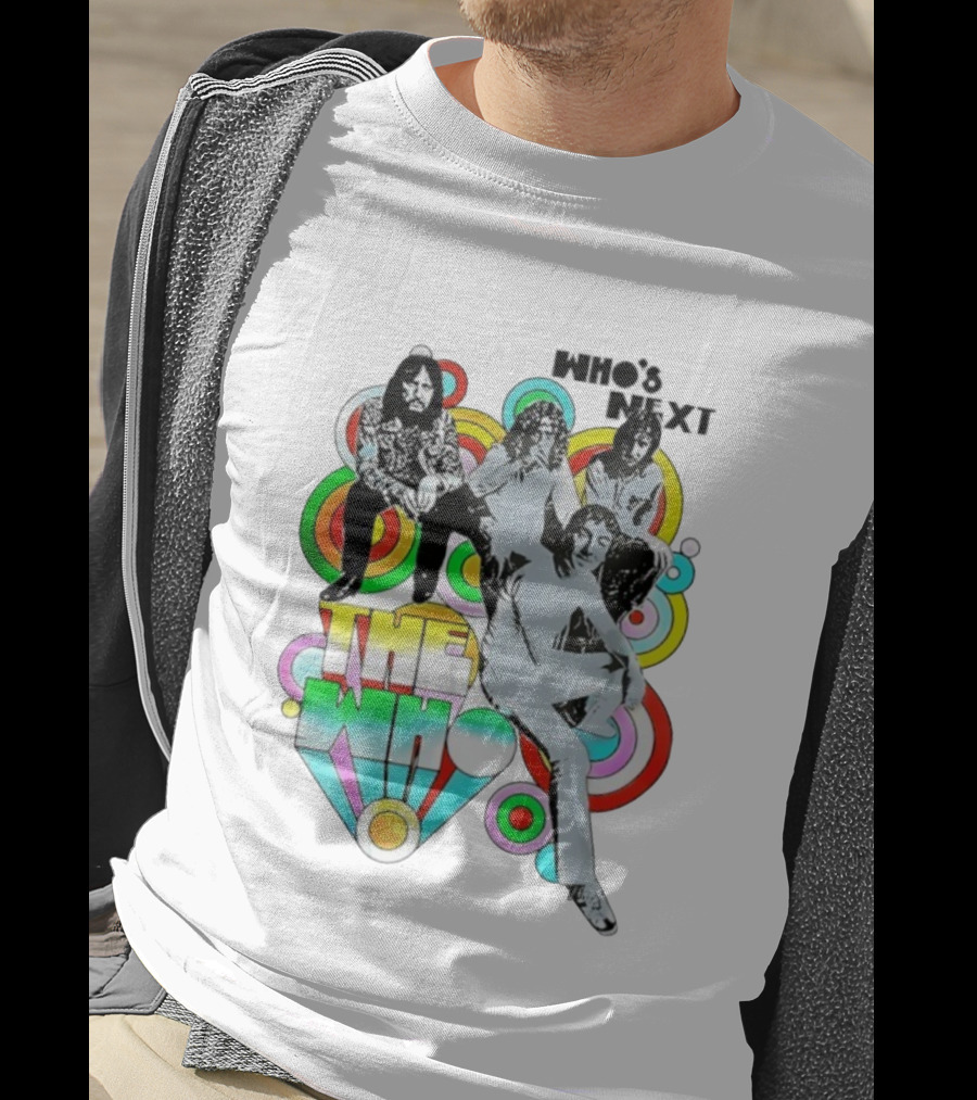 The Who Who's Next Band Members Psychedelic Circles T-Shirt