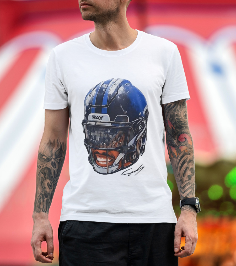 Zay Flowers Big Face Helmet Ravens Football T-Shirt