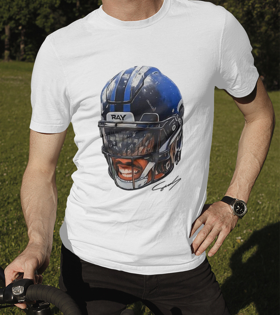Zay Flowers Big Face Helmet Ravens Football T-Shirt