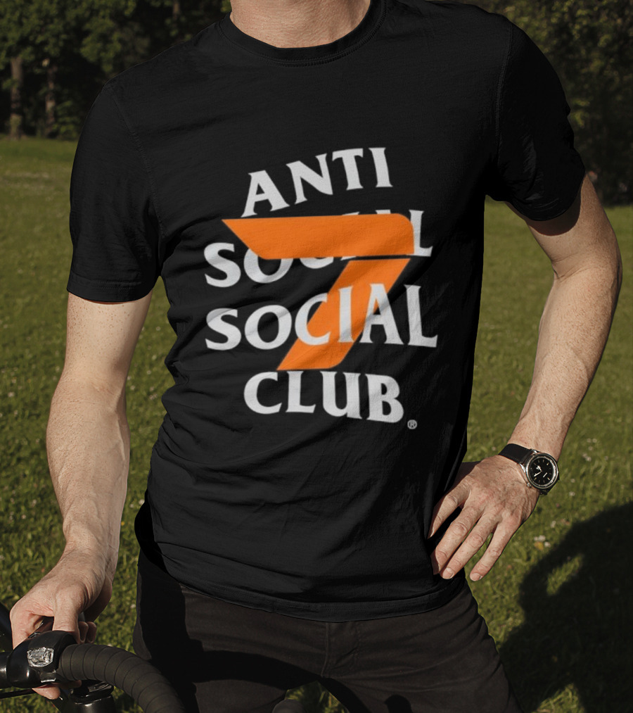 Anti Social Social Club 7 Orange Bold Style T-Shirt