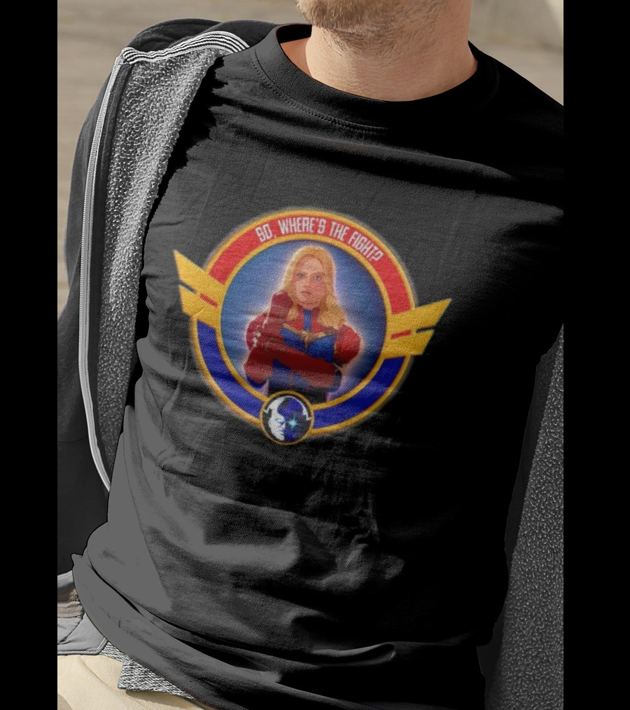 Carol Danvers Captain Marvel So Where’s The Fight Iconic Hero Symbol T-Shirt