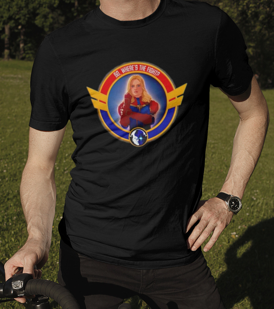 Carol Danvers Captain Marvel So Where’s The Fight Iconic Hero Symbol T-Shirt