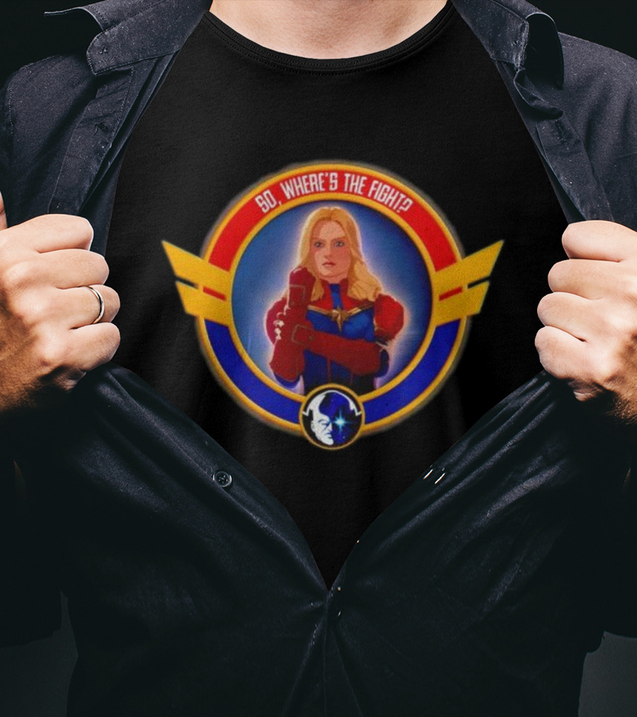 Carol Danvers Captain Marvel So Where’s The Fight Iconic Hero Symbol T-Shirt
