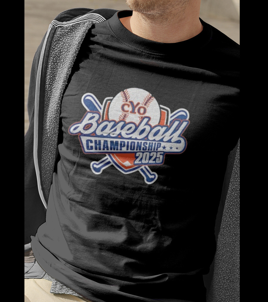 CYO Baseball Championship 2025 Bat And Ball Tournament Shield T-Shirt