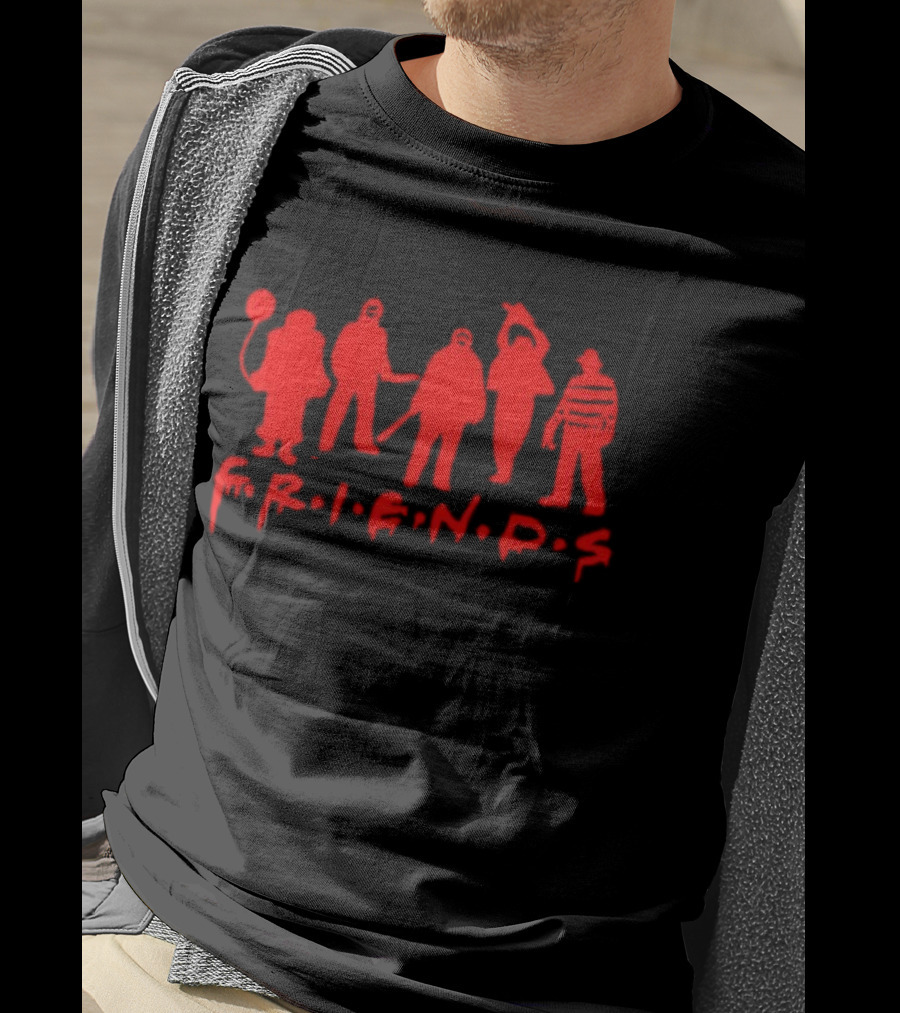 FRIENDS Halloween Horror Characters Silhouettes T-Shirt