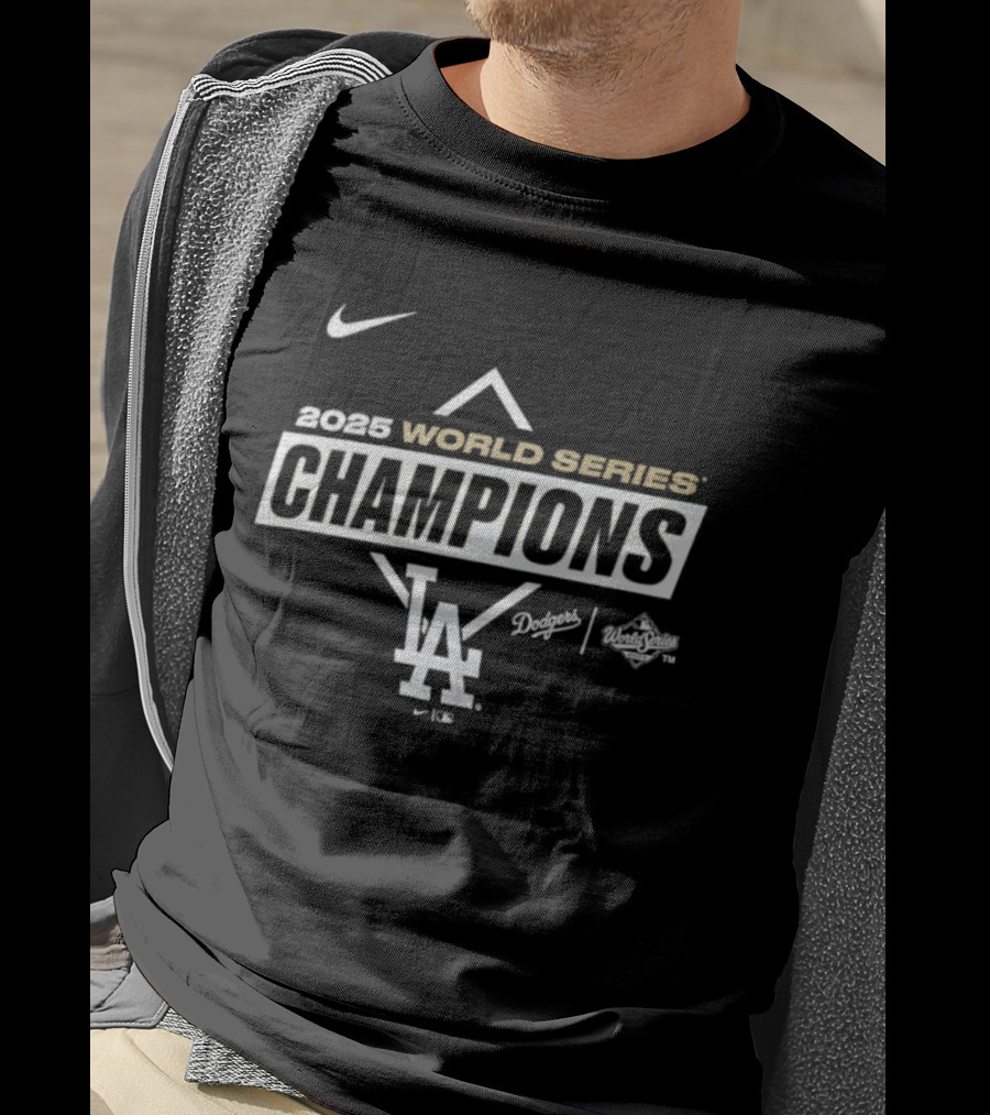 Los Angeles Dodgers 2025 World Series Champions Nike Dodgers LA T-Shirt