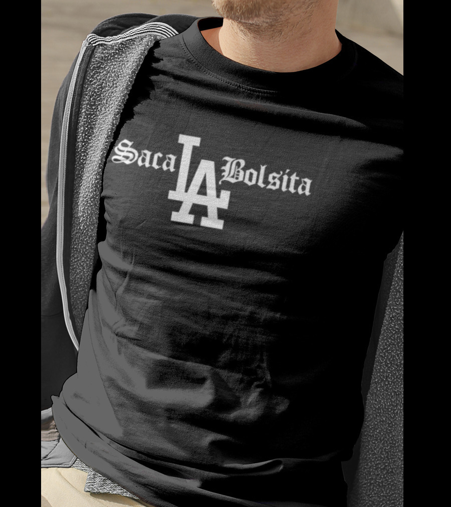 Los Angeles Dodgers Saca Bolsita LA Logo T-Shirt