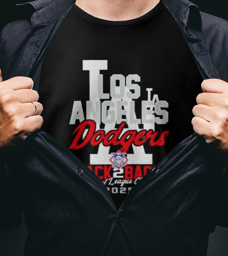 Los Angeles Dodgers Back 2 Back National League Champions 2025 T-Shirt