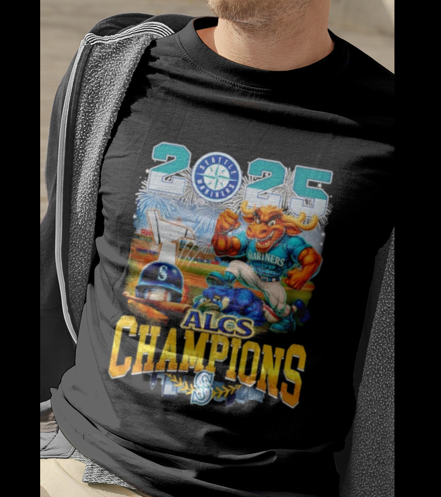 Seattle Mariners 2025 ALCS Champions American League Series MLB Mascot T-Shirt