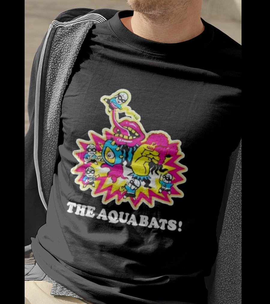 The Aquabats Cartoon Explosion Versus Battle Scene T-Shirt