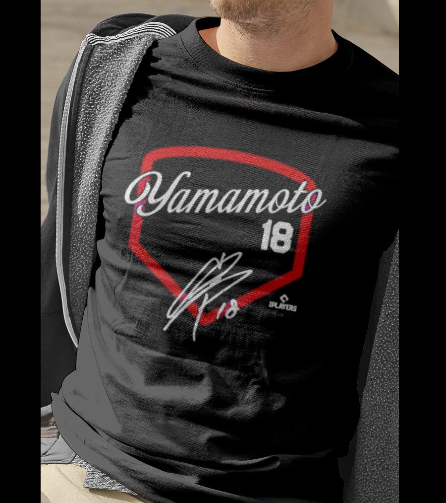 Yamamoto 18 Los Angeles Baseball Signature Design T-Shirt