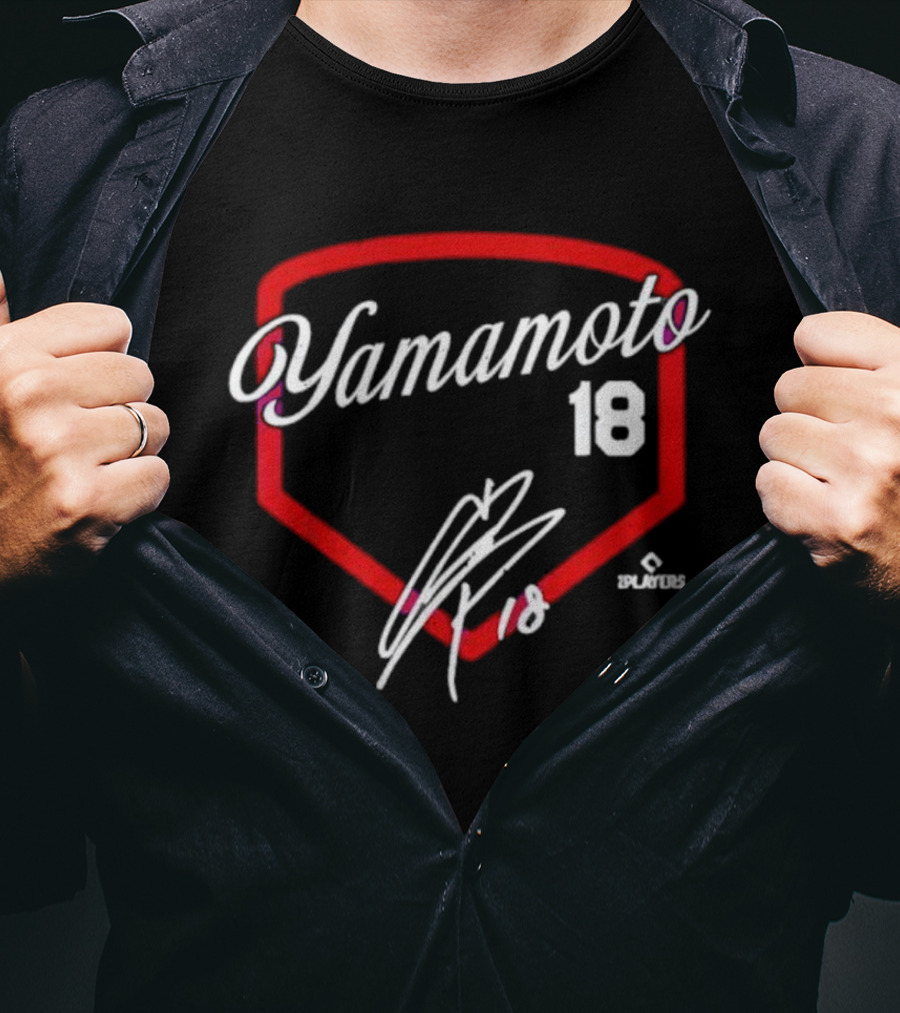 Yamamoto 18 Los Angeles Baseball Signature Design T-Shirt