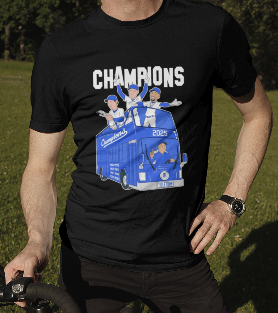 Los Angeles Dodgers Champions 2025 Yoshinobu Yamamoto Shohei Ohtani Mookie Betts Titletown T-Shirt