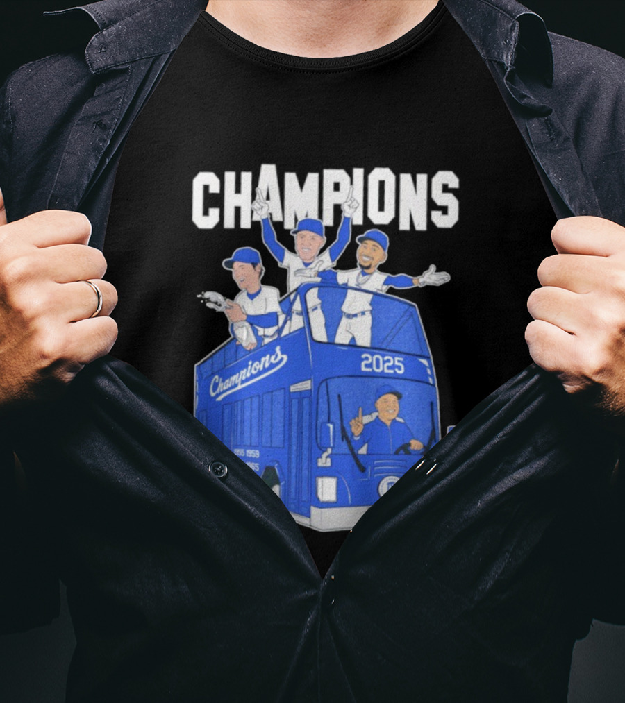 Los Angeles Dodgers Champions 2025 Yoshinobu Yamamoto Shohei Ohtani Mookie Betts Titletown T-Shirt
