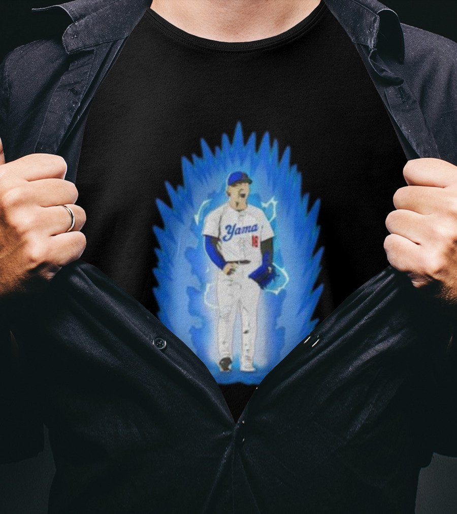 Yoshinobu Yamamoto Super Saiyan Yama 18 Los Angeles Dodgers T-Shirt