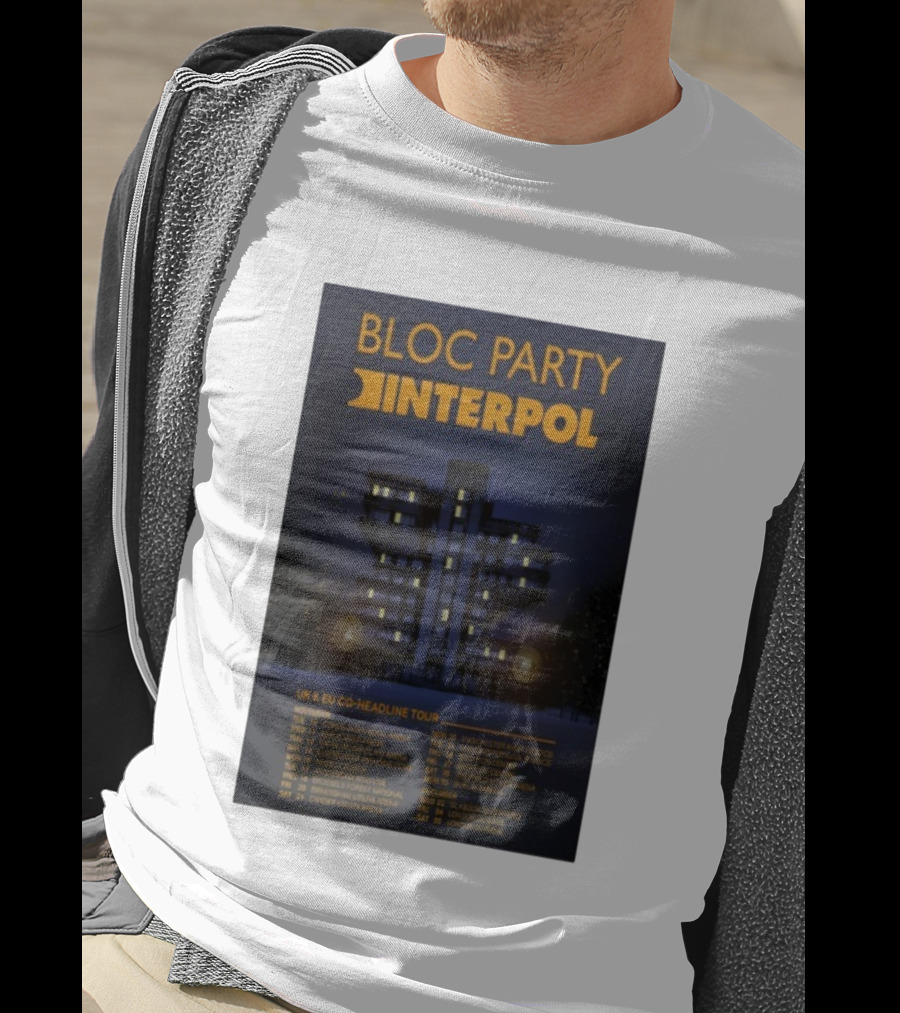 Bloc Party Interpol UK EU Co-Headline Tour November 2026 T-Shirt