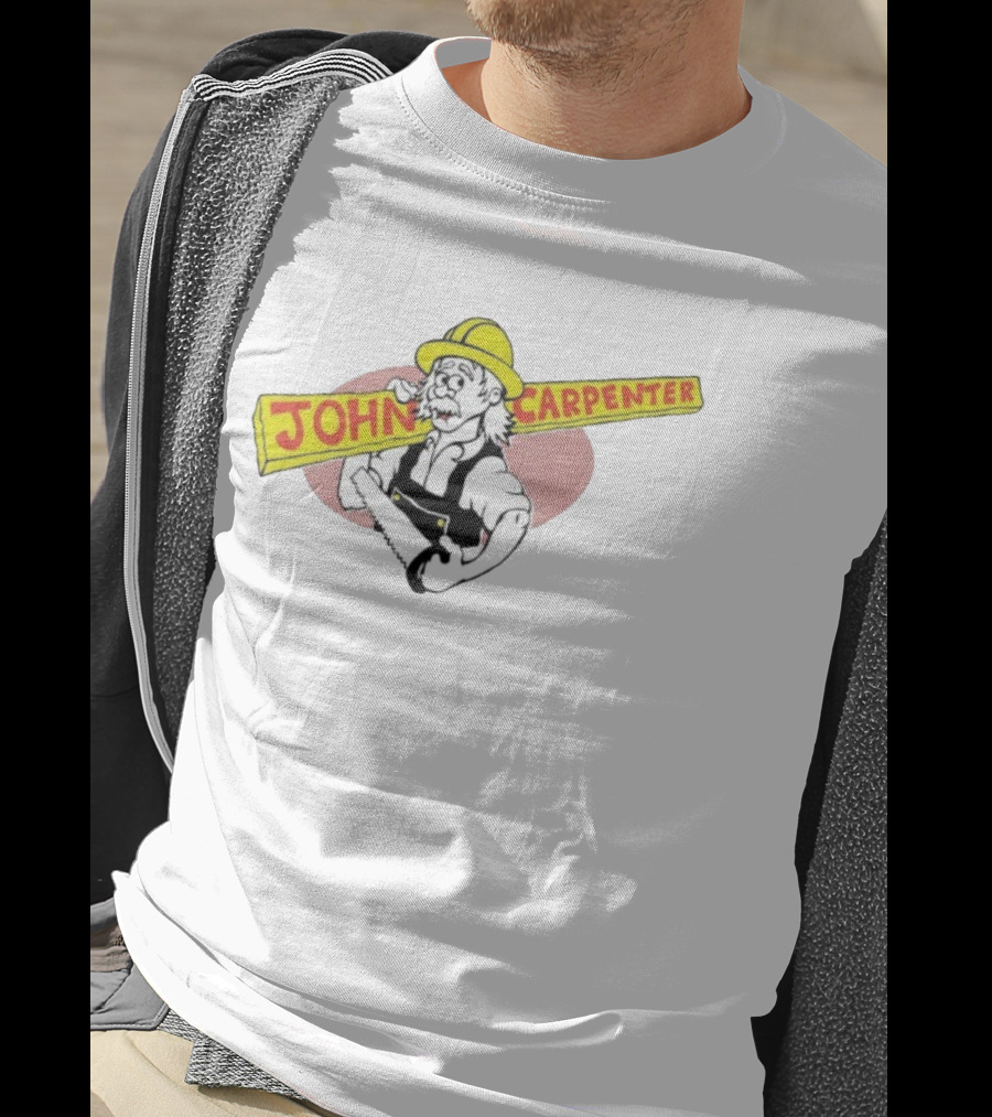 John Carpenter Worker Yellow Hard Hat Saw T-Shirt