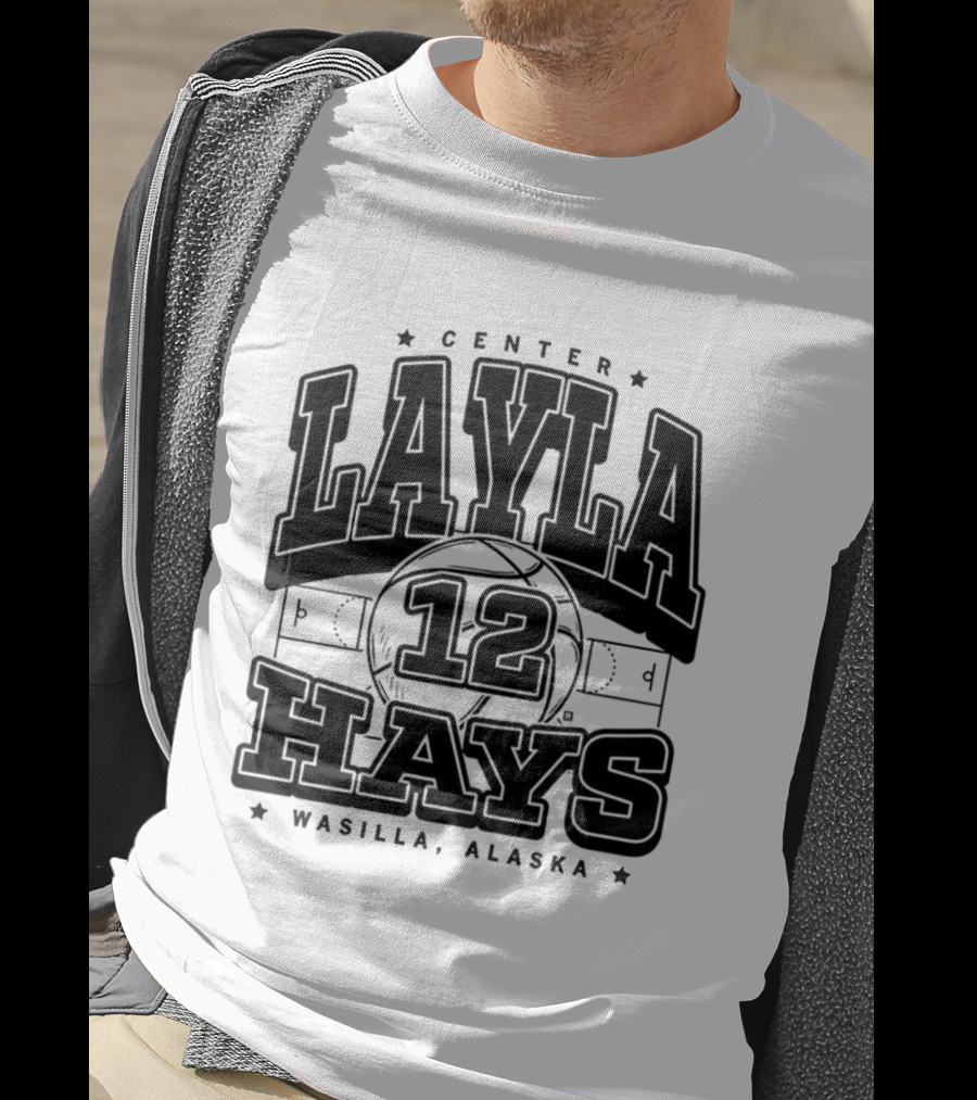 Layla Hays 12 Center Iowa State Cyclones Wasilla Alaska T-Shirt