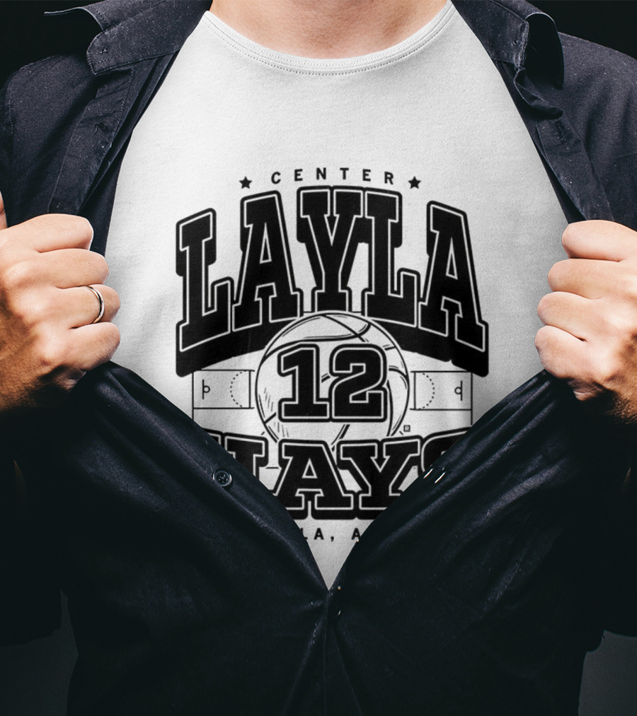 Layla Hays 12 Center Iowa State Cyclones Wasilla Alaska T-Shirt