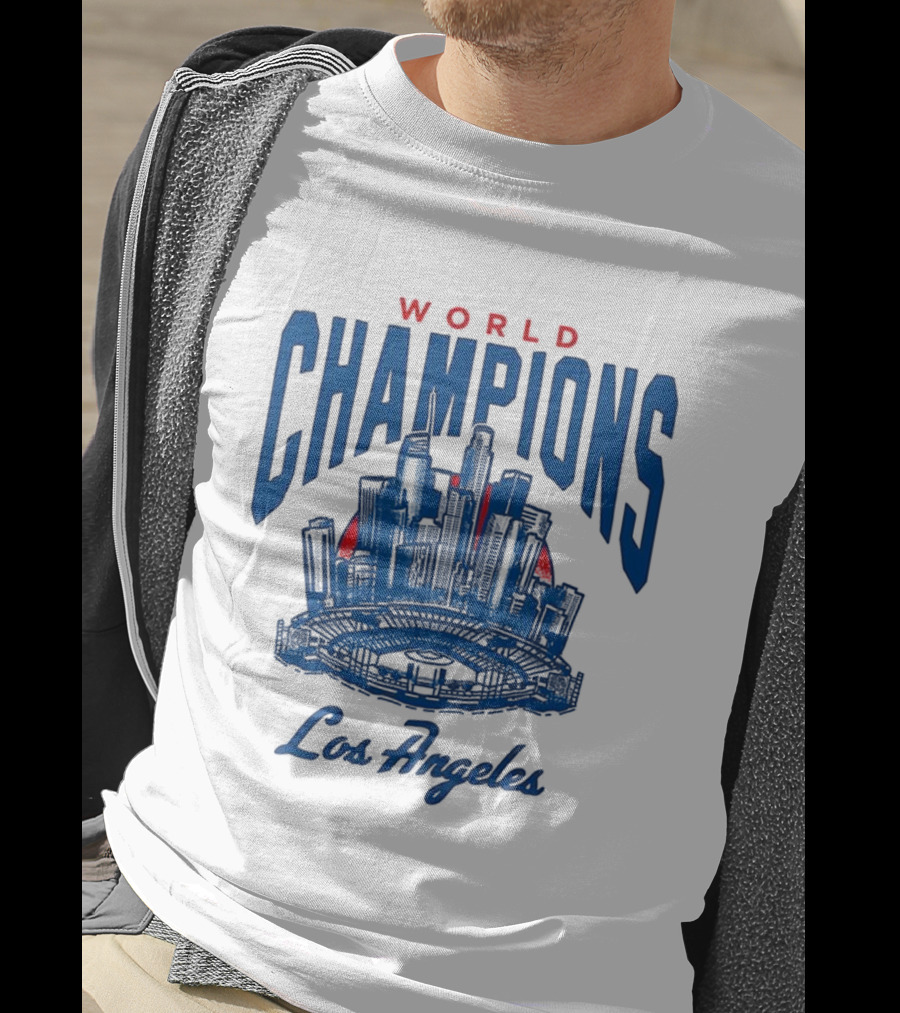 World Champions Los Angeles Dodgers Skyline 2025 T-Shirt
