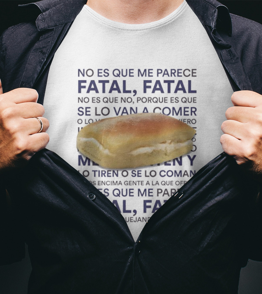 Operación Triunfo 2023 Martin Urrutia Meme Quote Sobre Fatal, Fatal Frase Divertida Sandwish De Crema T-Shirt