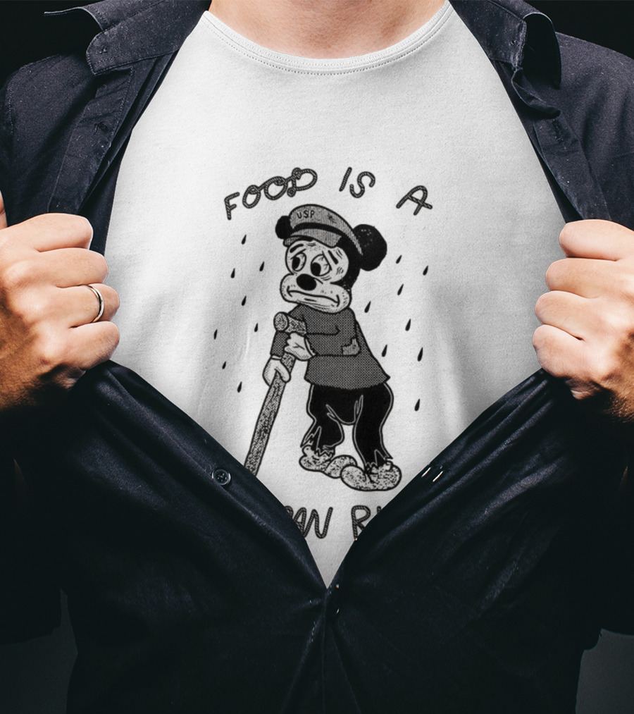 USP Mickey Mouse Food Is A Human Right Vintage Style T-Shirt
