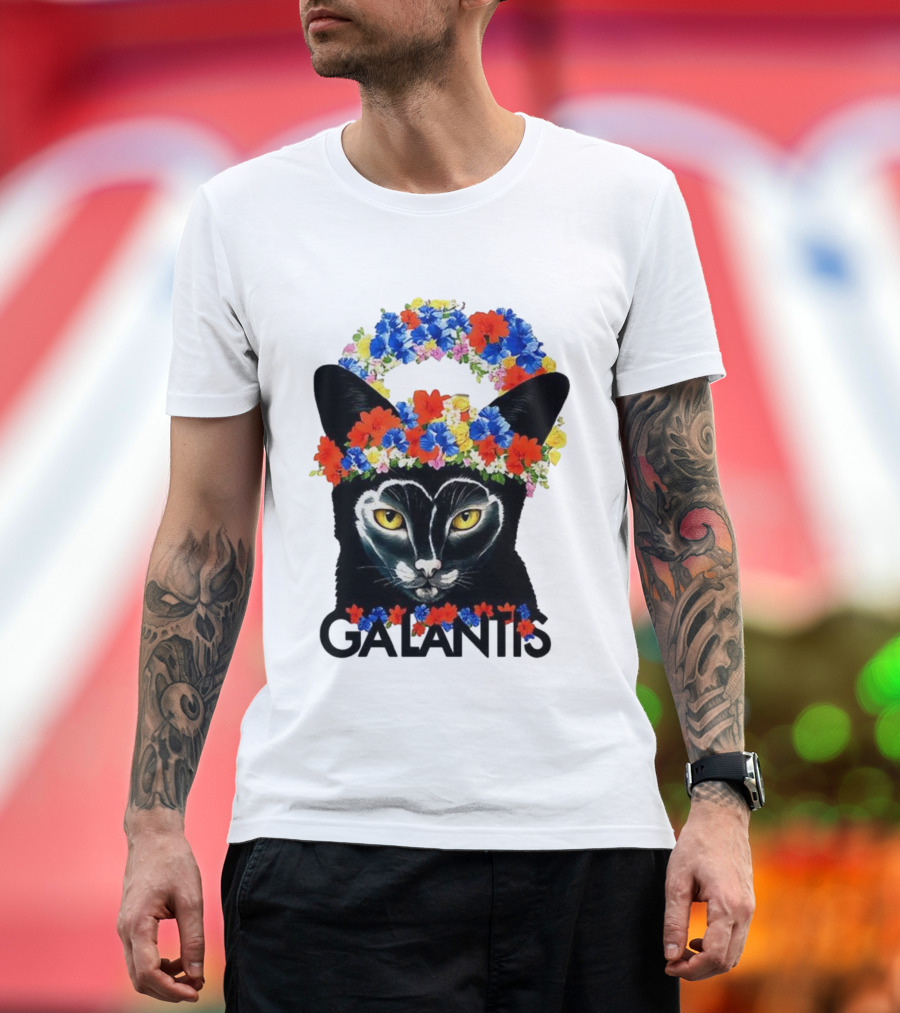Midsommer Galantis Cat Floral Festival Headpiece T-Shirt