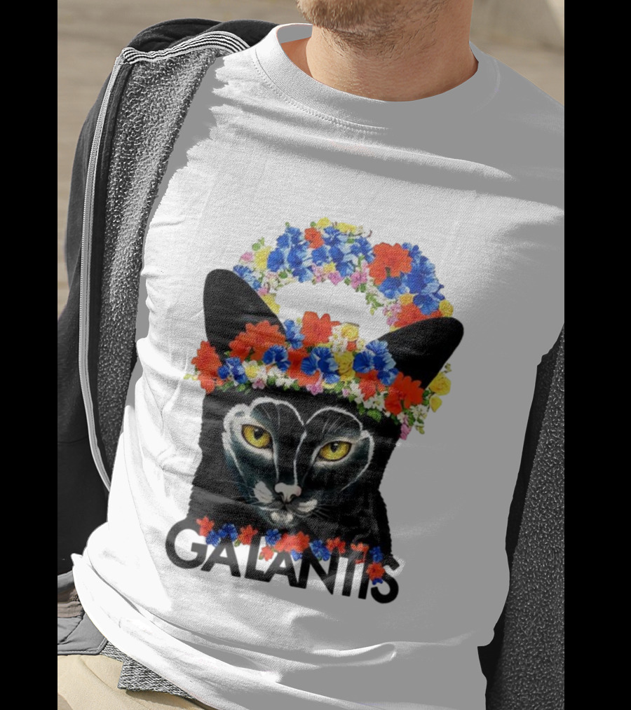 Midsommer Galantis Cat Floral Festival Headpiece T-Shirt