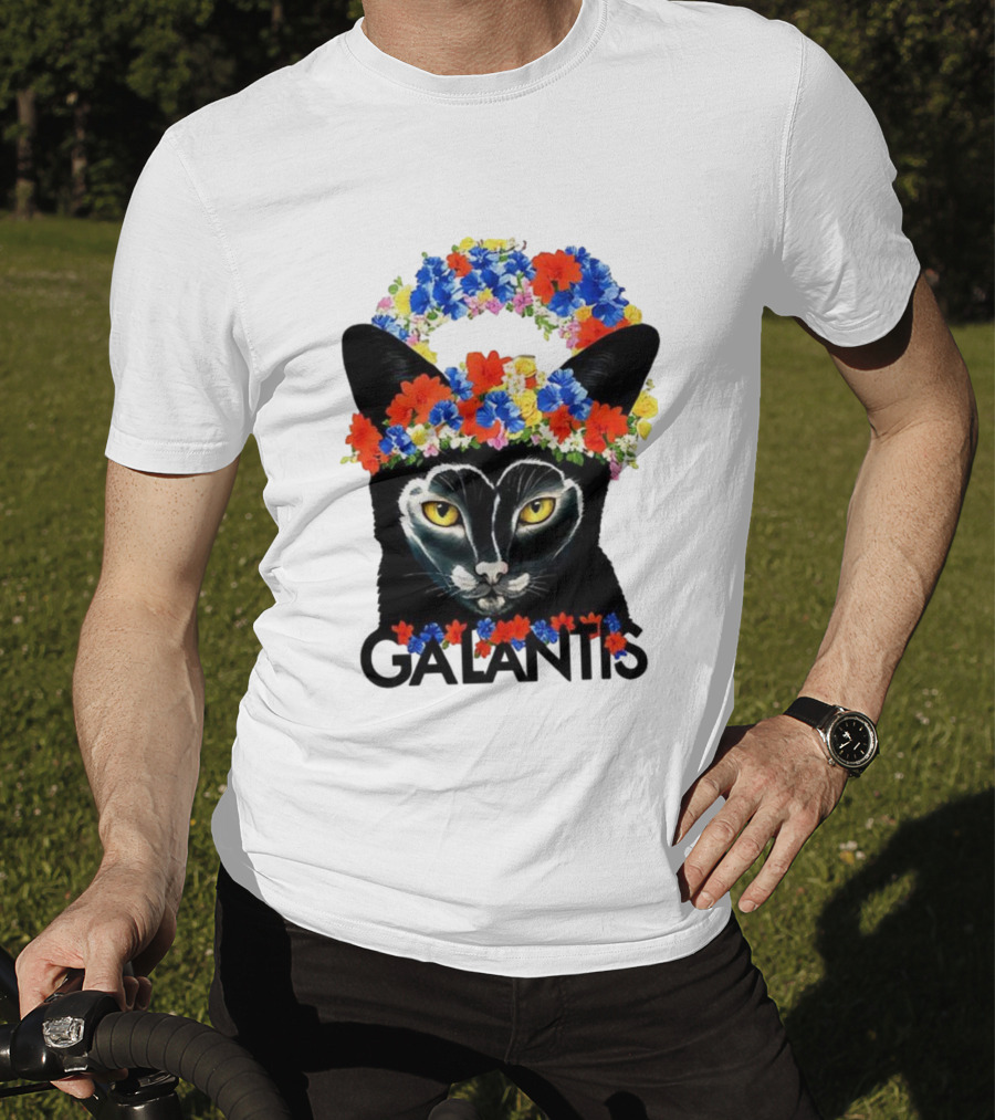 Midsommer Galantis Cat Floral Festival Headpiece T-Shirt