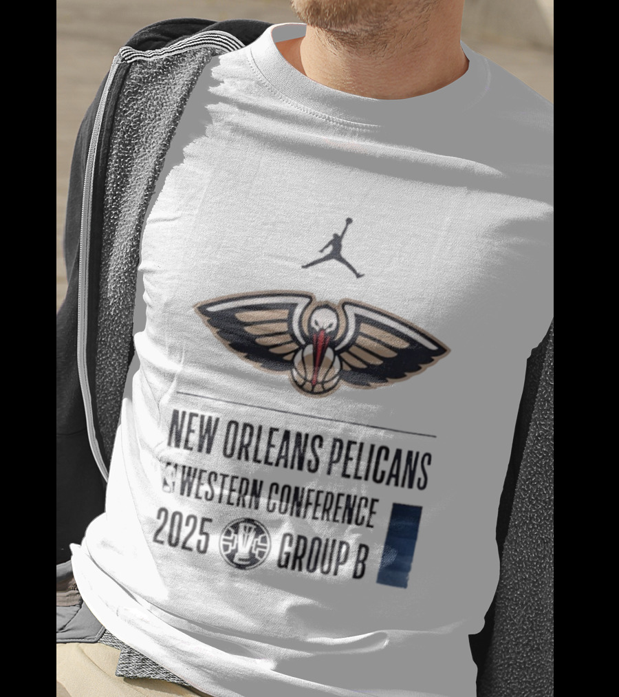 New Orleans Pelicans Western Conference 2025 Group B Jordan Brand Collaboration T-Shirt