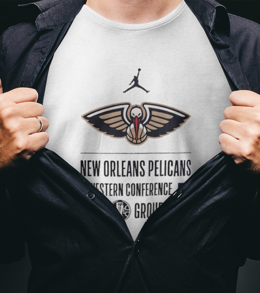 New Orleans Pelicans Western Conference 2025 Group B Jordan Brand Collaboration T-Shirt
