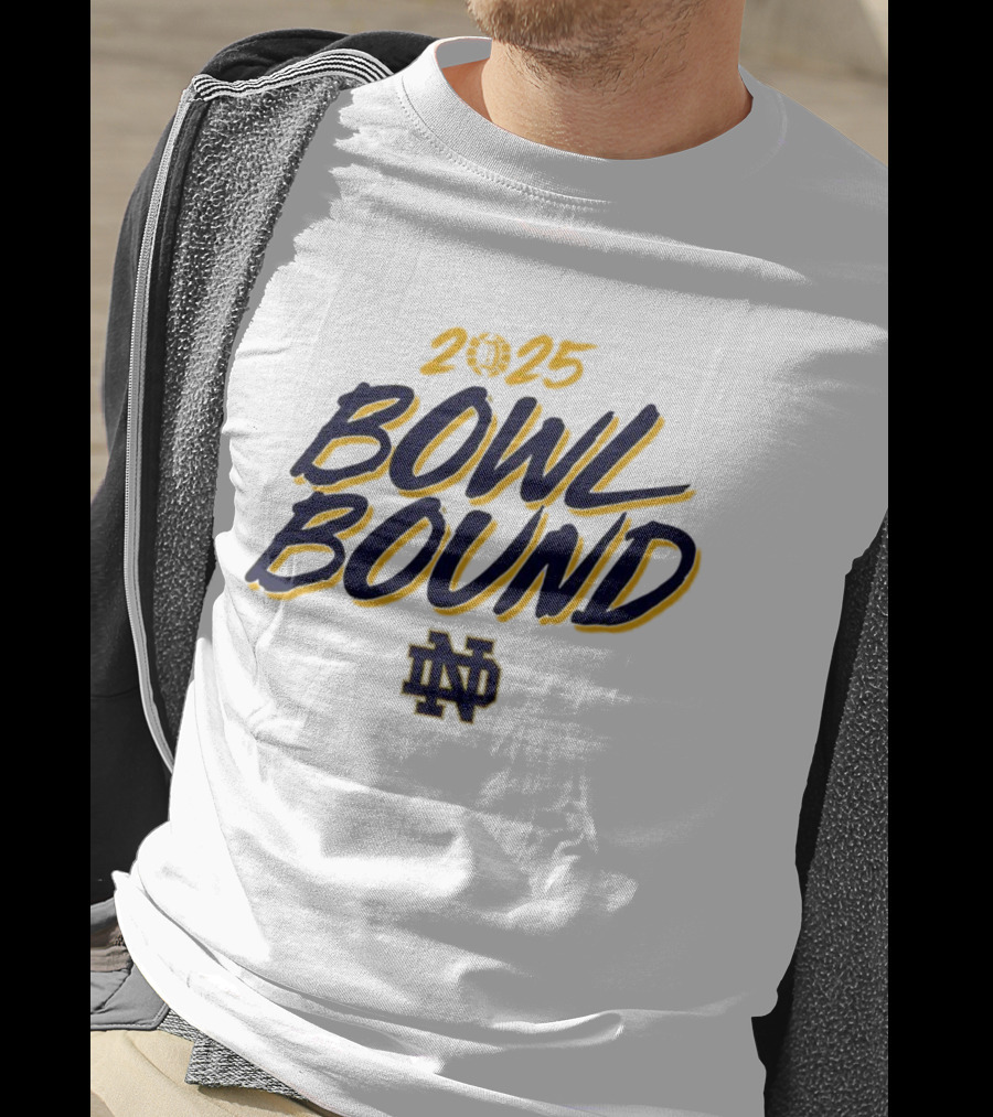 Notre Dame ND 2025 Bowl Bound Football T-Shirt