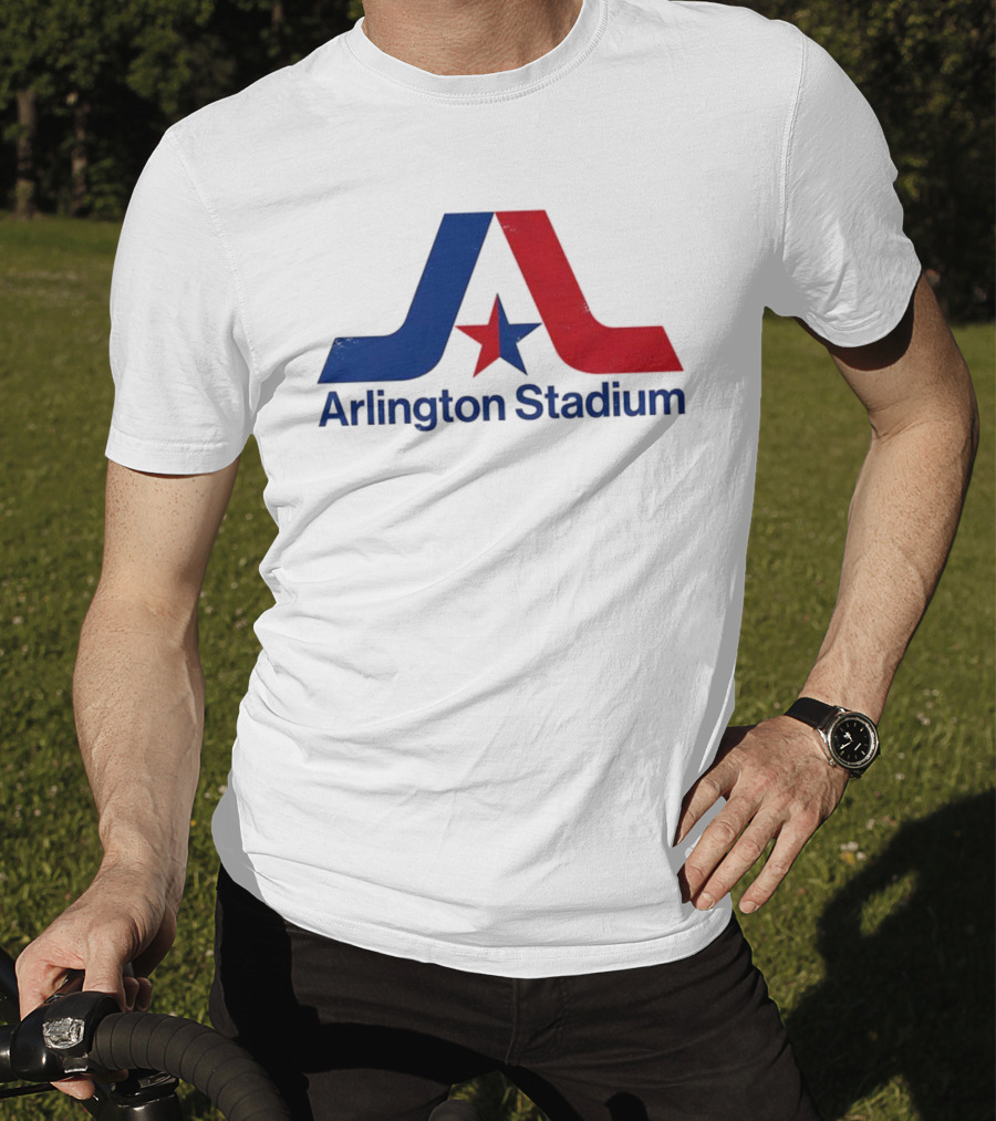 Texas Rangers Arlington Stadium Vintage Star Emblem T-Shirt