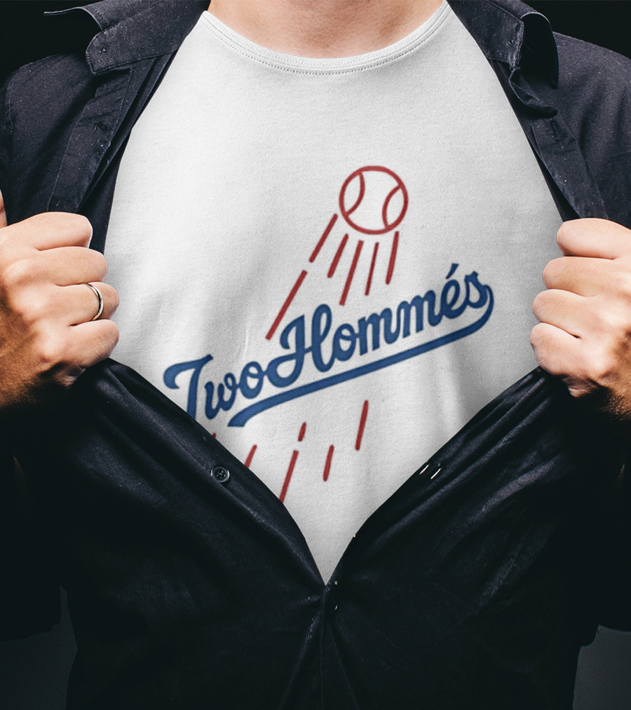 Two Hommés Baseball Collaboration Dodgers Style T-Shirt