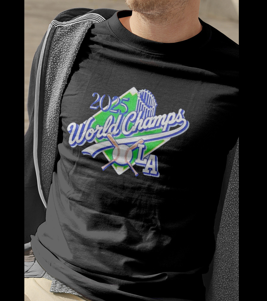 2025 World Champs LA Baseball Victory T-Shirt