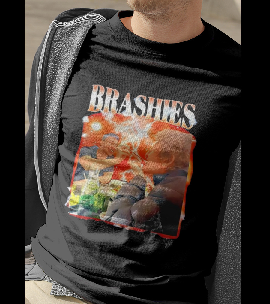 Brashies Two Man Eating With Chopsticks T-Shirt