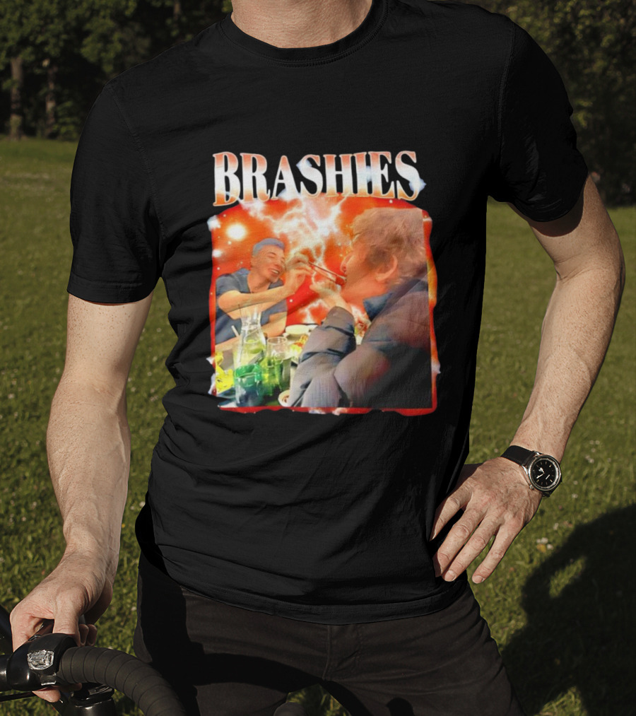 Brashies Two Man Eating With Chopsticks T-Shirt