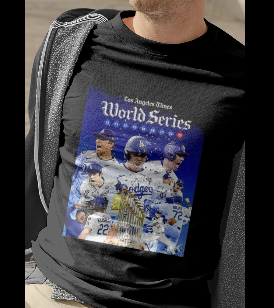 Los Angeles Dodgers World Series Champions 2025 Celebration With Iconic Moments And Championship Years T-Shirt