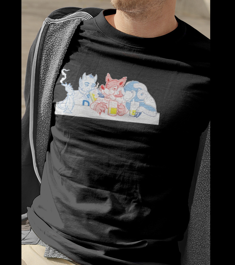 Duke Blue Devils North Carolina State Wolfpack Tar Heels Mascot Drinking Trio T-Shirt