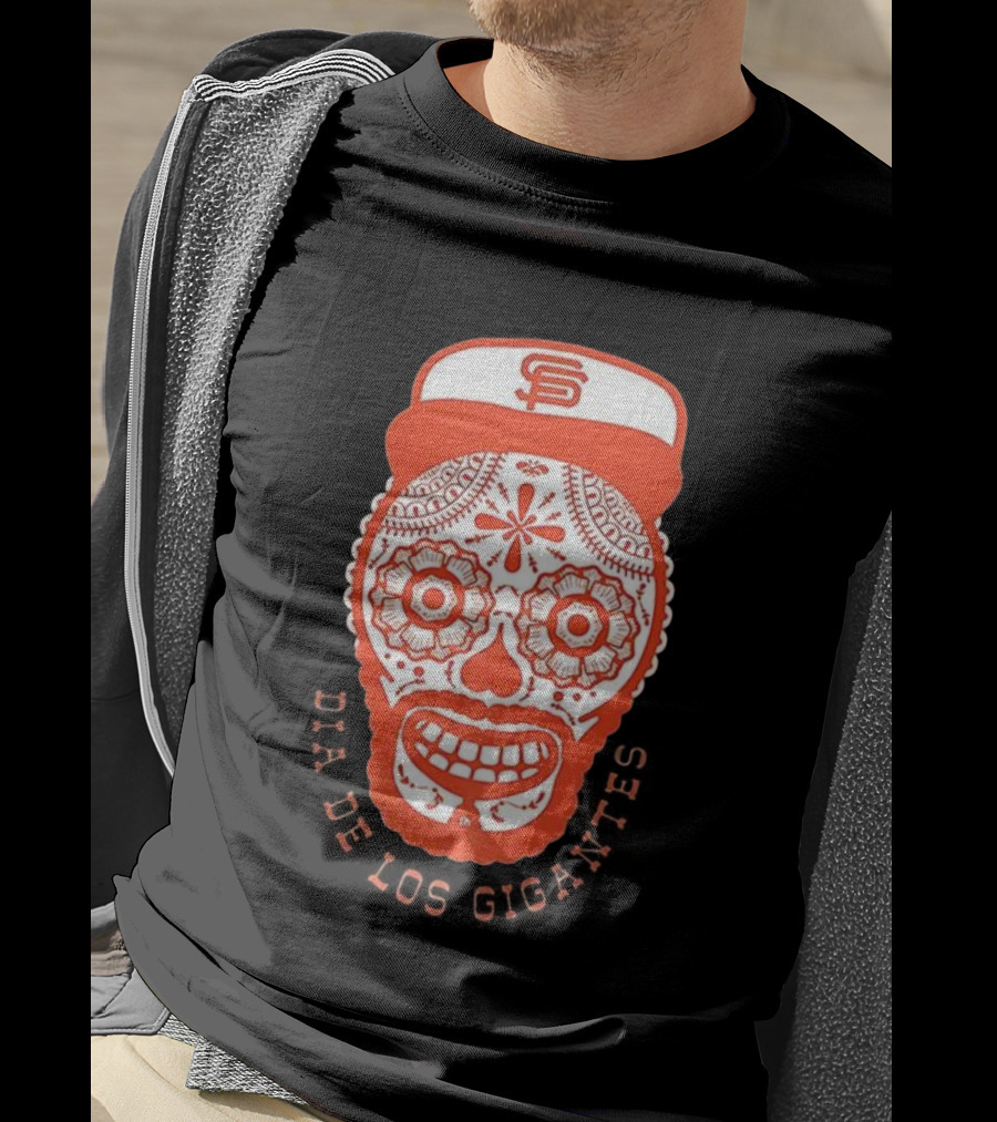 Dia De Los Gigantes San Francisco Skull Cap MLB Celebration T-Shirt