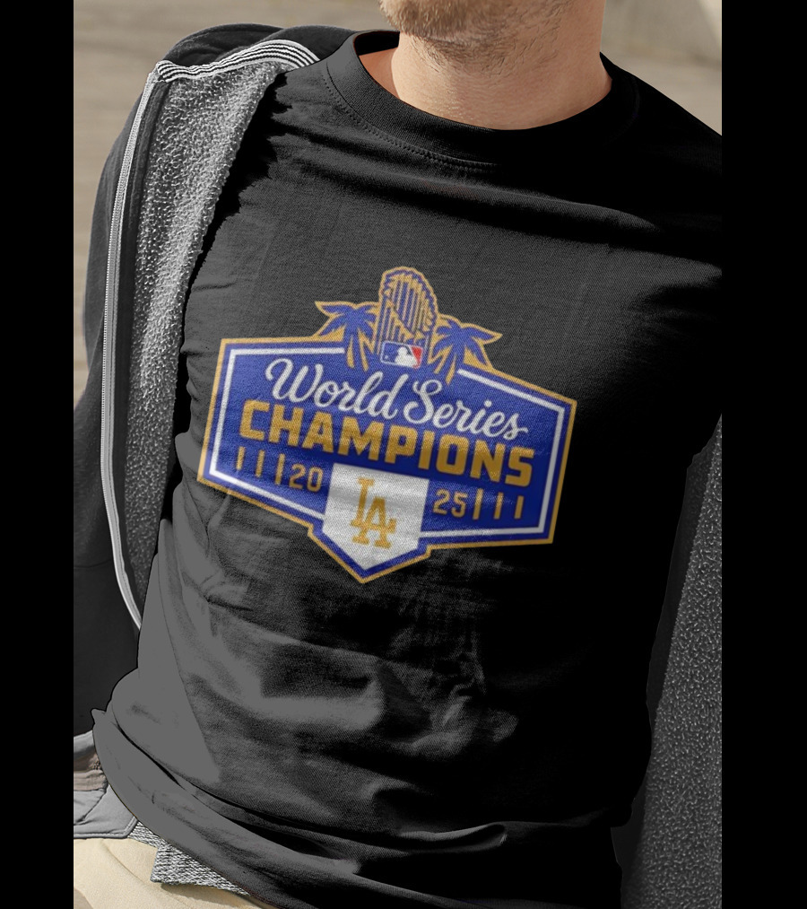 World Series Champions 2025 LA Dodgers MLB Logo T-Shirt